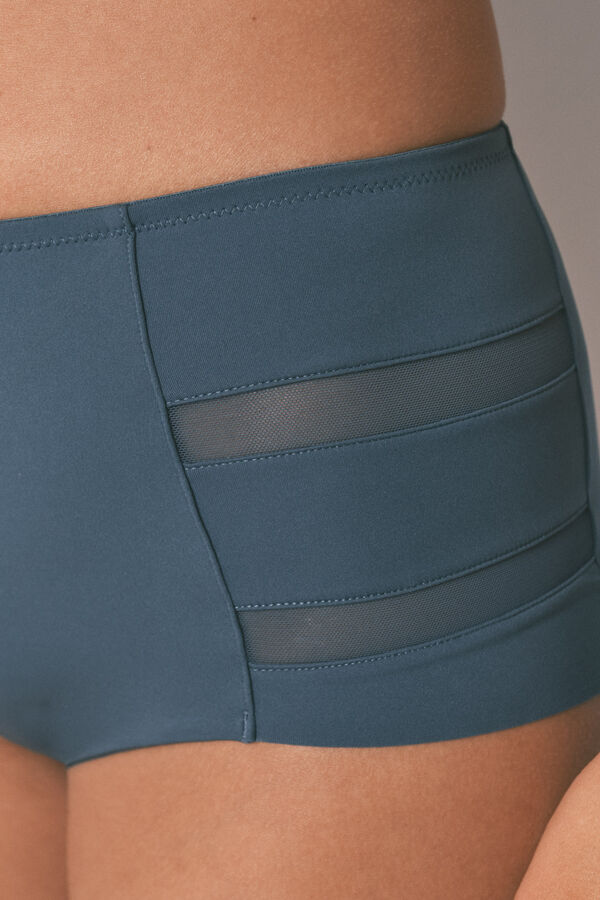 Women'secret Panty alta clásica de microfibra verde verde