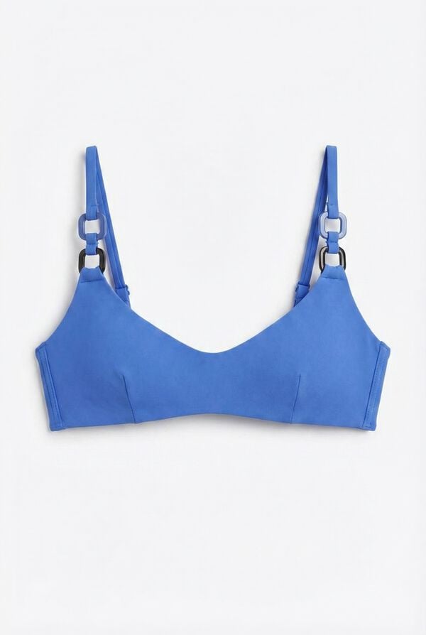Women'secret Top de bikini con varilla interna azul azul