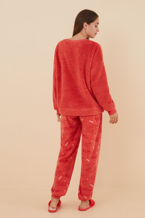 Womensecret Pijama polar lúrex Harry Potter rosa