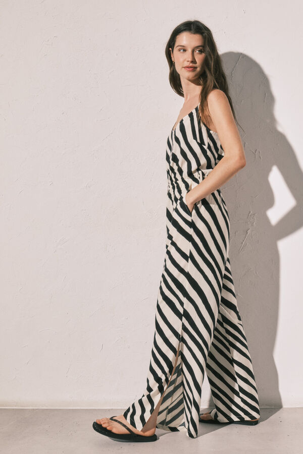 Women'secret Jumpsuit largo estampado cebra estampado