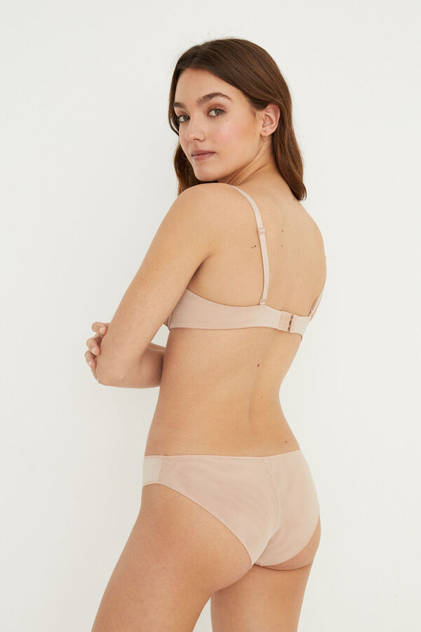 Womensecret Panty clásico invisible de microfibra nude