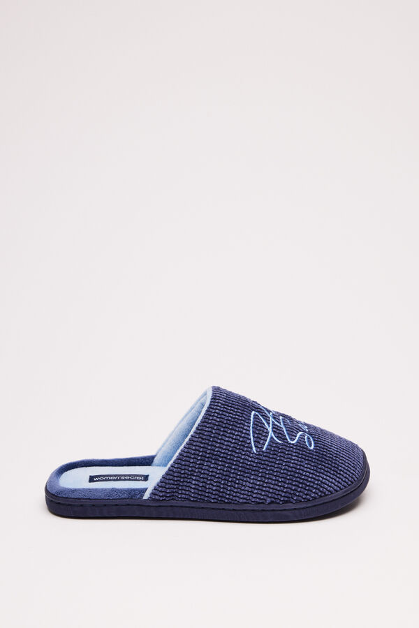 Womensecret Pantuflas ducha azul kaki