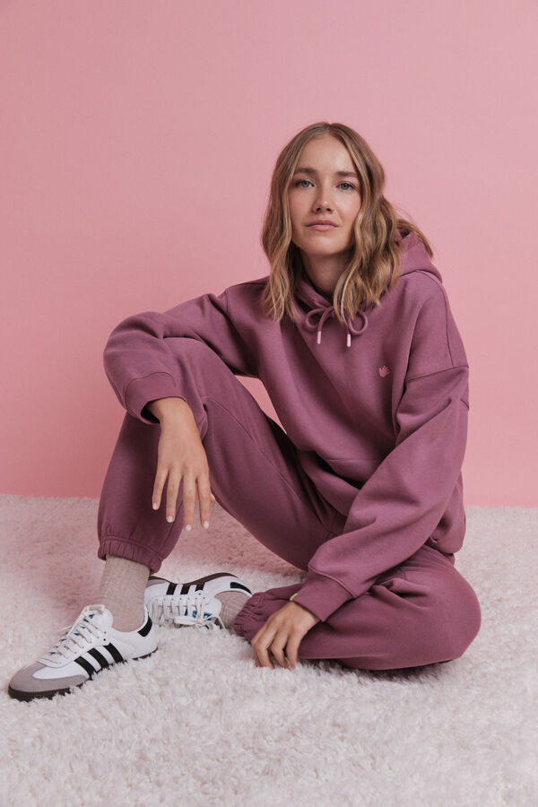 HI&BYE Pantal&oacute;n jogger de felpa rosa claro rosa