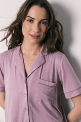 Women'secret Pijama camisera Capri tacto suave rosa rosa