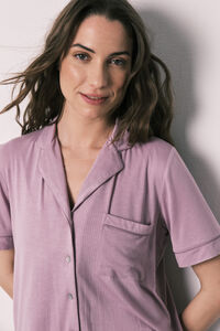 Women'secret Pijama camisera Capri tacto suave rosa