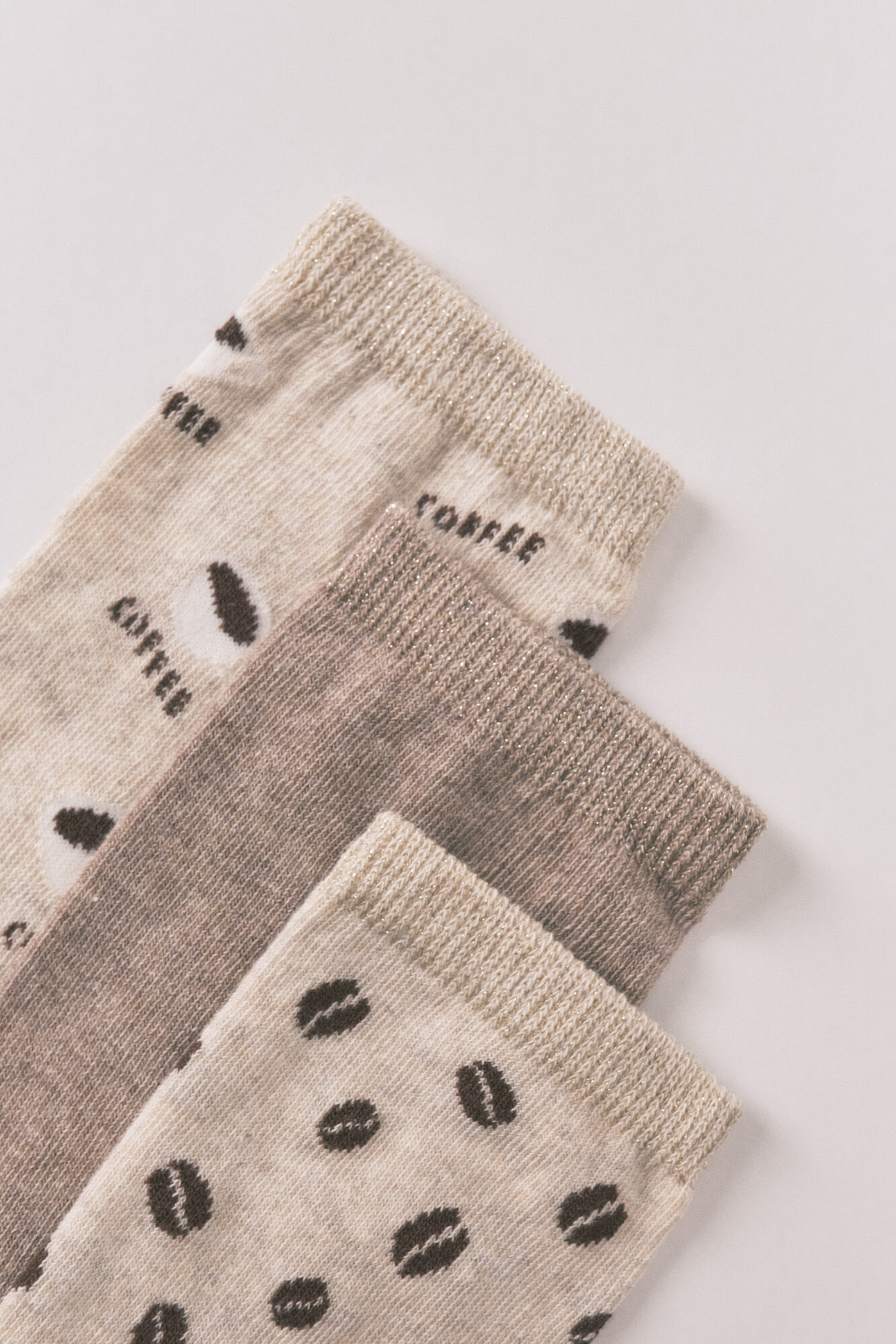 Women'secret Pack de 3 calcetines largos marrones 