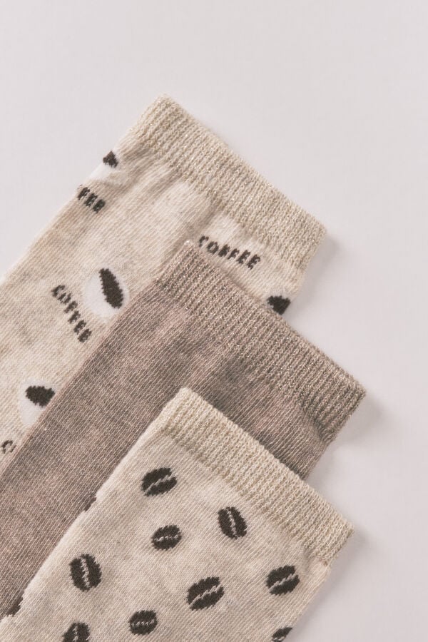 Women'secret Pack de 3 calcetines largos marrones  café