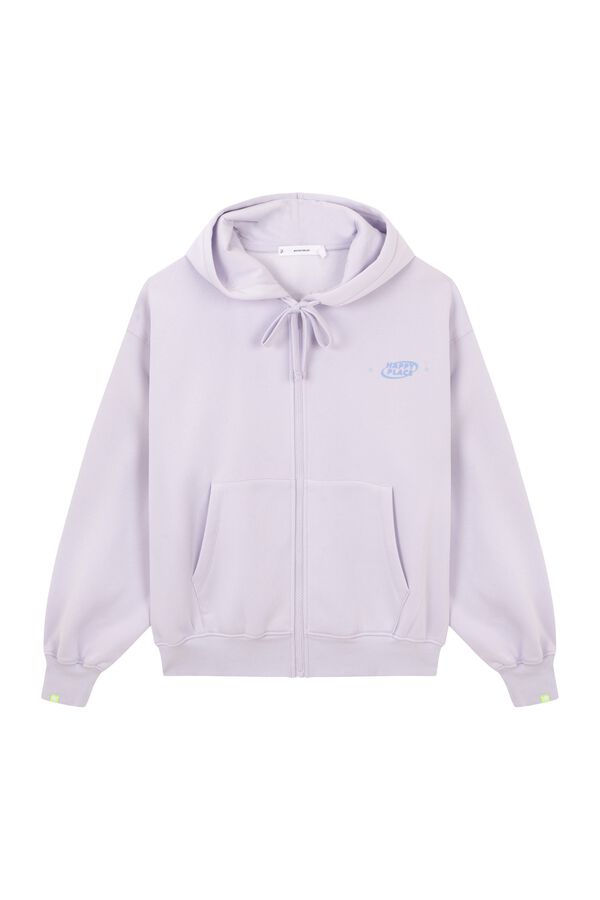 HI&BYE Sudadera con cierre y capucha lila morado/lila