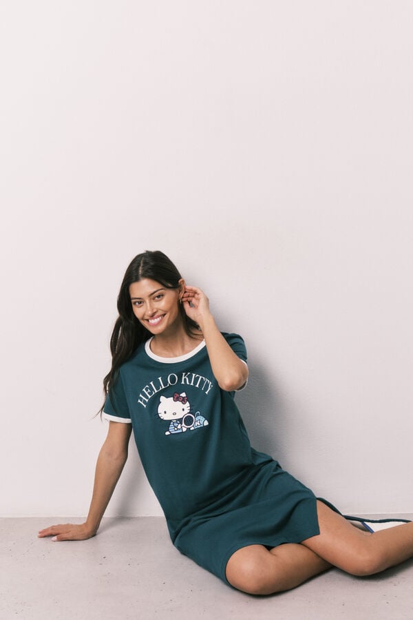 Women'secret Camis&oacute;n Hello Kitty de algod&oacute;n verde verde