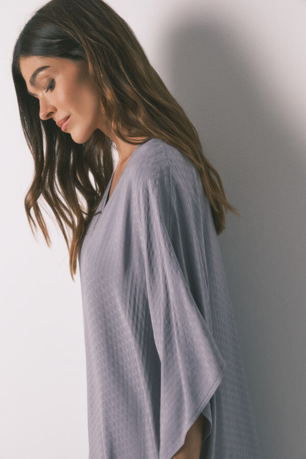 Women'secret Vestido caftán viscosa gris gris