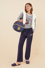 Womensecret Pantalón Harry Potter pana elástica azul marino azul