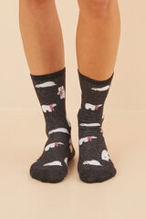 Womensecret Pack 3 calcetines algodón grises gris