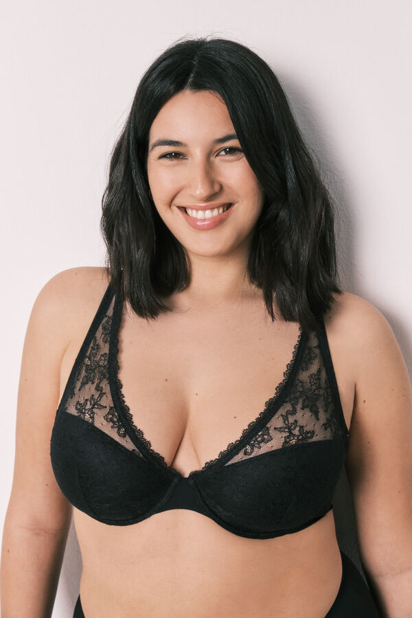 Women'secret Brasier halter de encaje negro INTUITIVE negro