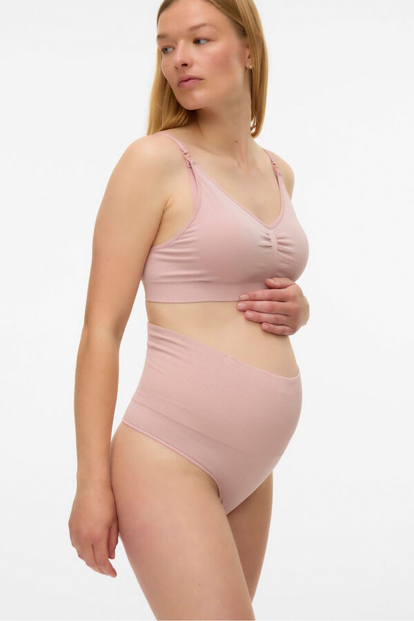 Mamalicious Tanga tiro alto maternity blanco