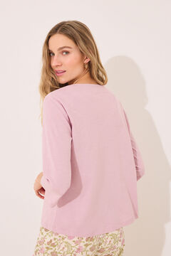 Womensecret Playera manga manga larga 100% algodón color rosa rosa