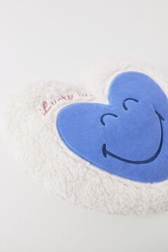 Womensecret Cojín corazón blanco Smiley marfil