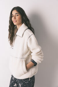 Women'secret Bata corta estampado El Principito de sherpa blanca