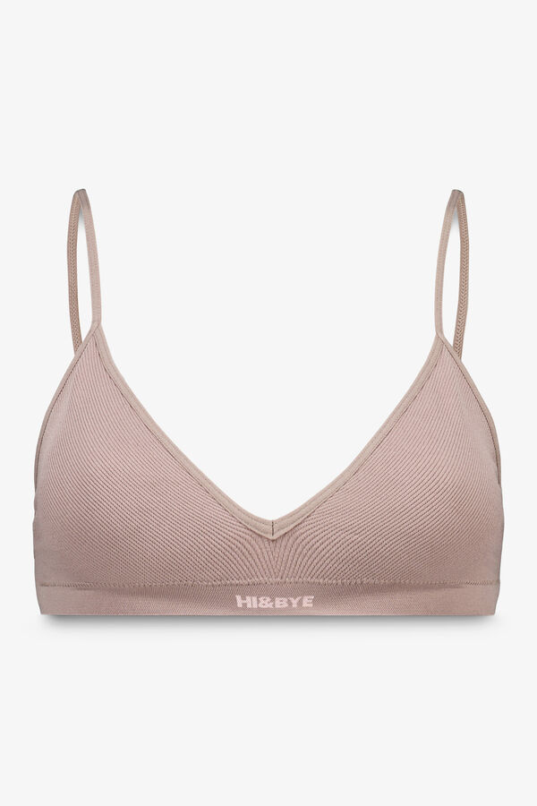 Womensecret Brasier triangular sin costuras marrón  café