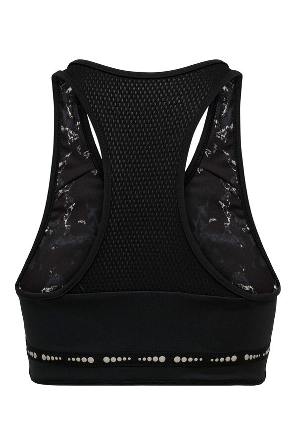 Only Play Brasier deportivo reversible negro/ estampado negro