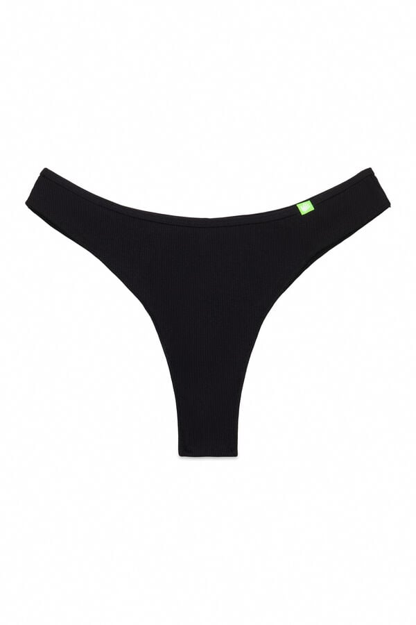 HI&BYE Pack de 3 panties brasileñas en azul, blanco y negro blanco