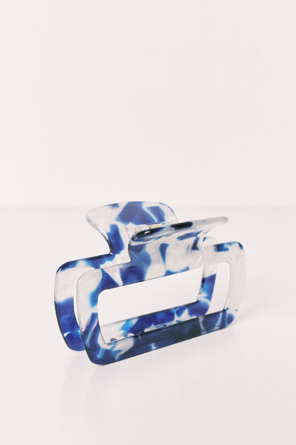 Women'secret Pinza para el pelo cuadrada de n&aacute;car estampado