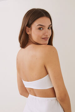 Womensecret Sujetador bandeau sin aros blanco