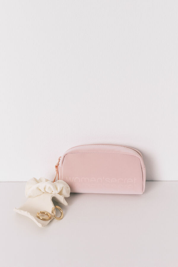 Womensecret Pequeño neceser de goma rosa rosa