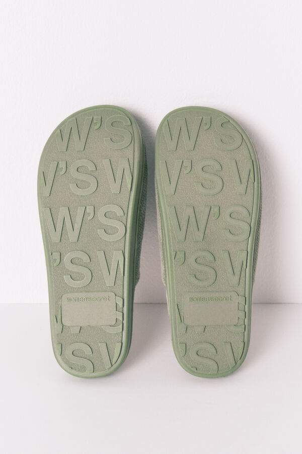 Womensecret Pantuflas para casa caqui oscuro de Snoopy kaki