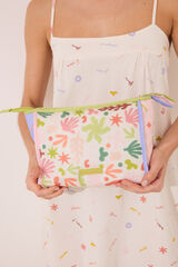 Womensecret Neceser mediano con hojas multicolor estampado