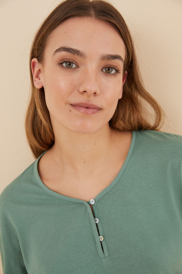 Womensecret Pijama 100% algodón verde verde