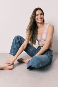 Women'secret Brasier bralette halter de encaje lila