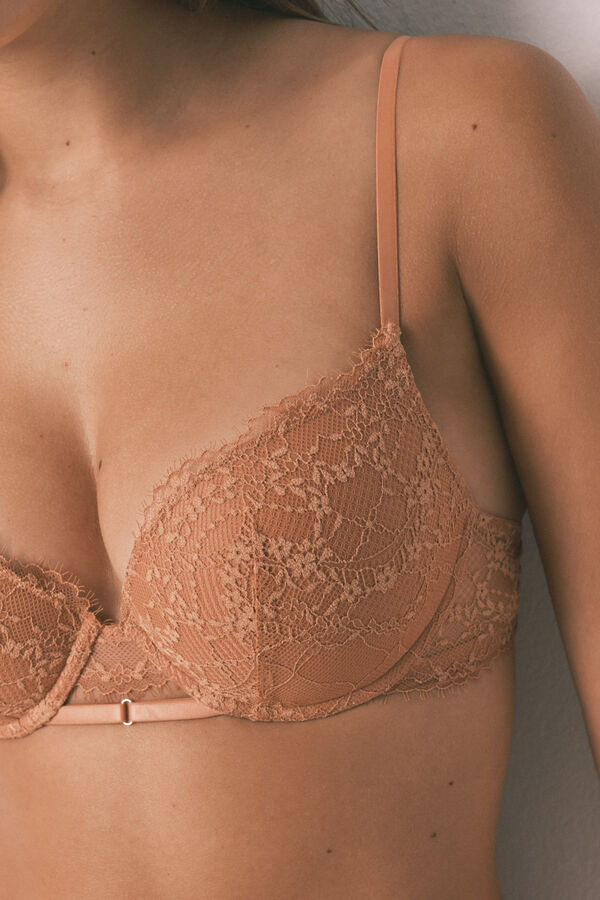 Women'secret GORGEOUS brasier push-up de encaje naranja naranja