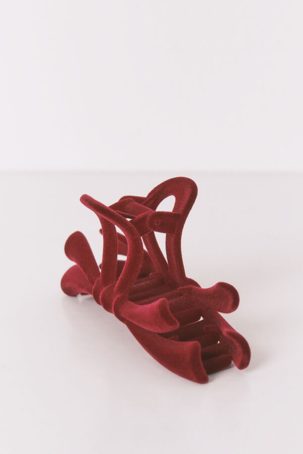 Women'secret Pinza grande de lazo borgo&ntilde;a p&uacute;rpura