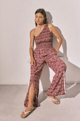 Women'secret Pantal&oacute;n largo con abertura en los bajos p&uacute;rpura