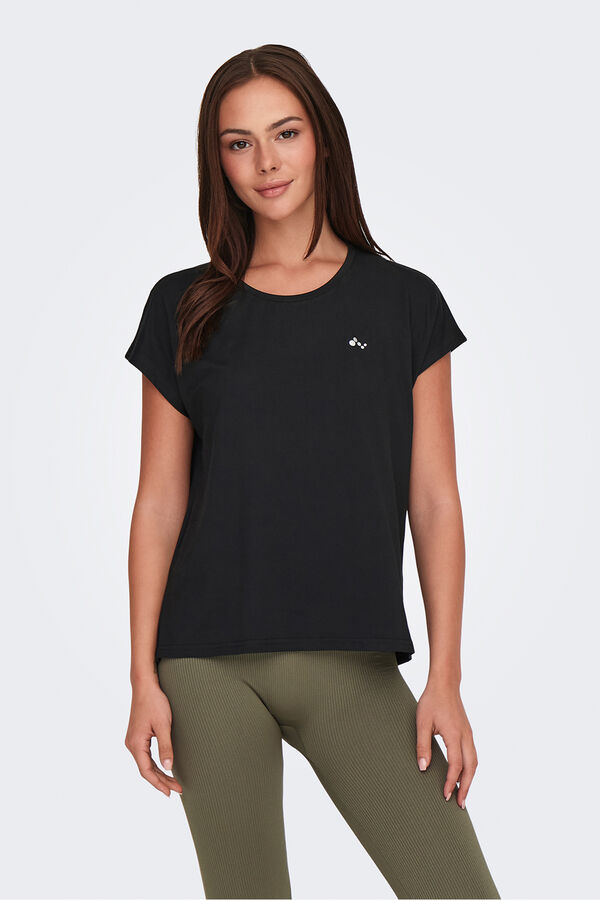 Only Play Camiseta manga corta deportiva negro
