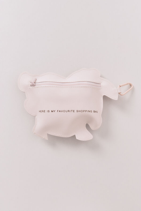 Women'secret Llavero-bolsa plegable cuadros rosa Stitch estampado