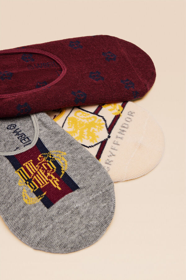 Womensecret Pack 3 calcetines invisibles algodón Harry Potter estampado
