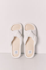 Women'secret Sandalias de nudo y rafia marfil