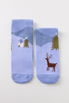 Womensecret Pack 3 calcetines altos paisaje nevado estampado