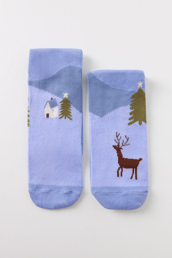 Womensecret Pack 3 calcetines altos paisaje nevado estampado