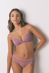 Women'secret Panty de encaje encaje rosa