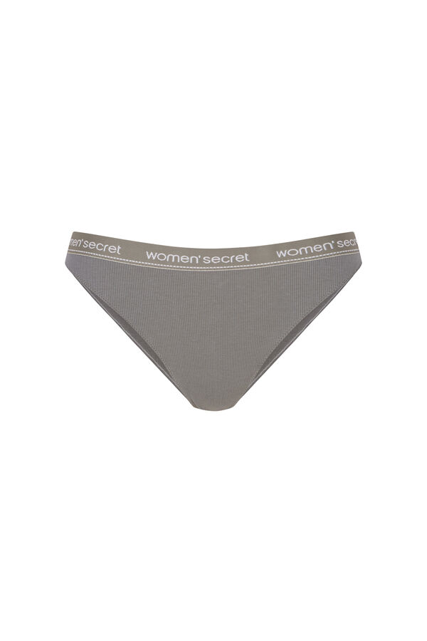 Women'secret Panty clásica de algodón color caqui kaki