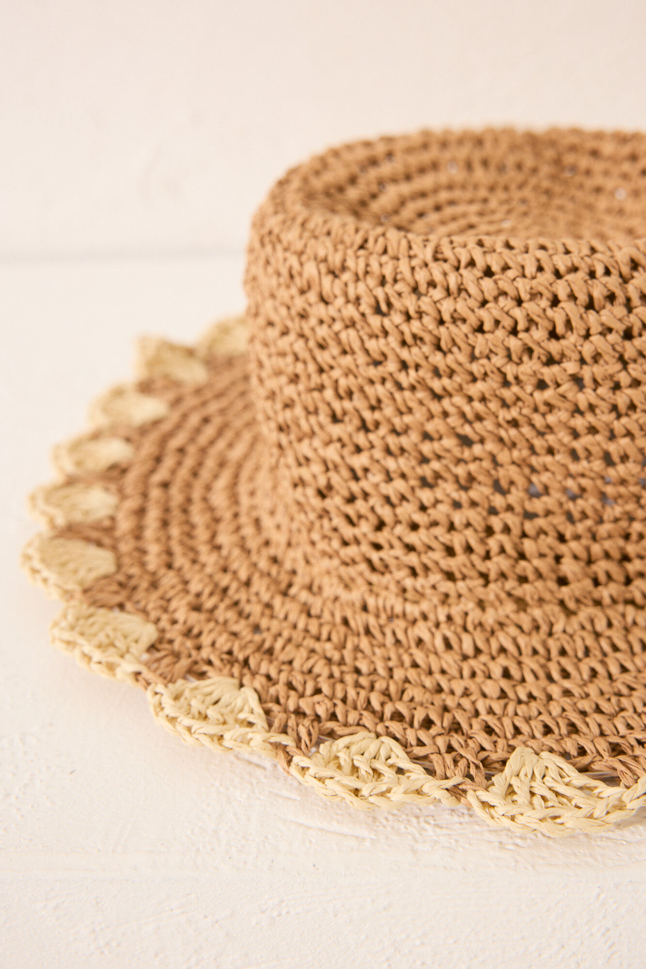Women'secret Sombrero de playa ondulado de rafia