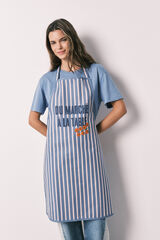 Women'secret Delantal de algod&oacute;n estampado de rayas azul
