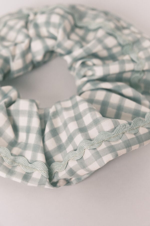 Women'secret Scrunchie maxi vichy verde azul