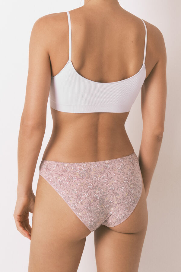 Womensecret Pack de 7 panties clásica de algodón con estampado multicolor estampado