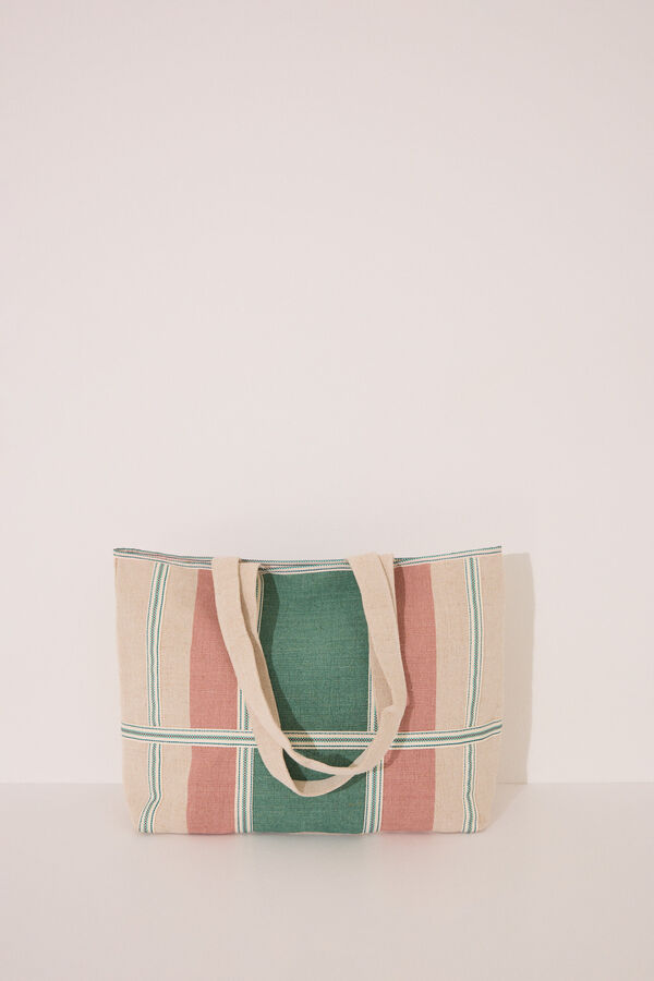 Womensecret Bolsa grande de rafia , bolsa estampado