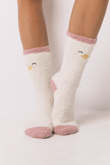 Women'secret Calcetines largos de pato beige nude