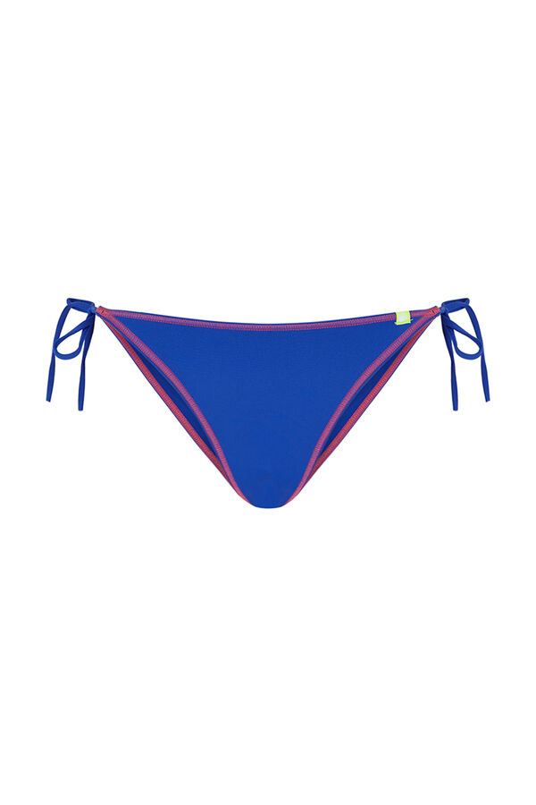 Womensecret Panty de bikini con tirantes azules azul
