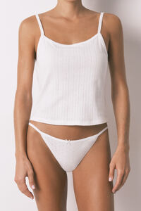 Women'secret Pack de 3 panties cl&aacute;sicas de algod&oacute;n desagujado con lazo